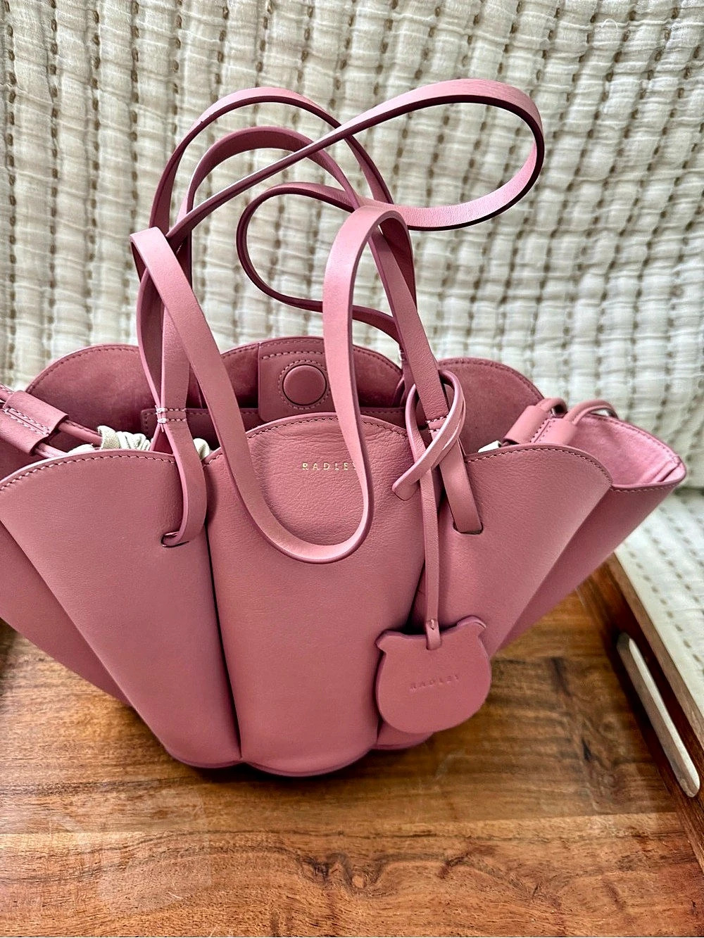 Radley Kentucky Derby SS25 Small Open Top Satchel Bag in Sienna Pink